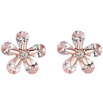 Rose Gold Flower Earrings