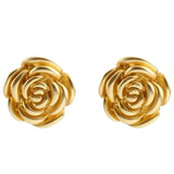 Rose Stud Earrings Gold