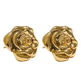 Gold Rose Earrings (Stud)