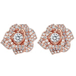 Rose Gold Floral Earrings
