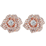 Rose Gold Floral Earrings