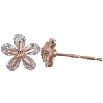 Rose Gold Flower Earrings (Stud)