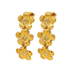 Gold Floral Earrings