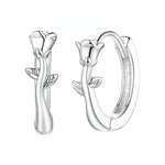 Rose Hoop Earrings