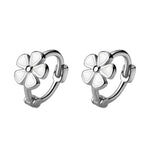 Small Flower Hoop Earrings