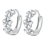 Flower Shaped Hoop Earrings
