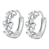 Flower Shaped Hoop Earrings