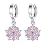 Crystal Flower Drop Earrings