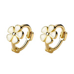 Flower Small Hoop Earrings