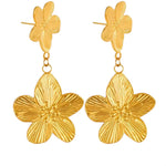 Floral Statement Drop Earrings