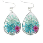 Resin Earrings with Flowers