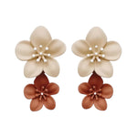 Brown Flower Earrings