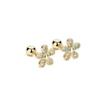 Floral Screw Back Earrings