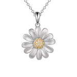 White Gold Daisy Necklace