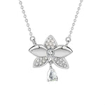 Silver Orchid Necklace