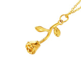 Gold Necklace Rose