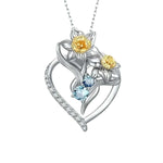 Silver Daffodil Necklace