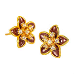 Floral Stud Earrings (Gold)