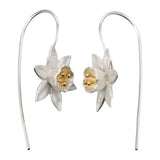 Daffodil Drop Earrings (Silver)