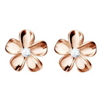 Rose Gold Plumeria Earrings