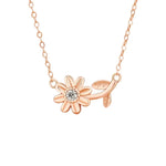 Rose Gold Daisy Necklace