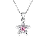 Silver Cherry Blossom Necklace