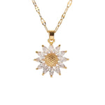 Sunflower Crystal Necklace