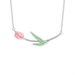 Pink Tulip Necklace