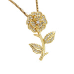 10k Gold Rose Necklace