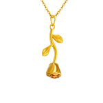 Gold Rose Necklace 