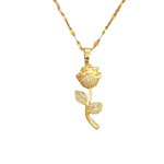 Gold Plated Rose Necklace