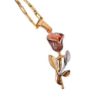 Gold Necklace with Rose