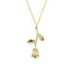 24k Gold Rose Necklace