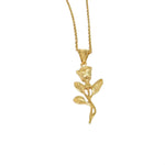 Gold Rose Necklace Men