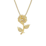 10k Gold Rose Necklace