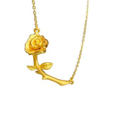 Gold Dipped Rose Necklace