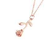 Rose Gold Rose Necklace