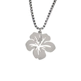 Silver Hibiscus Necklace