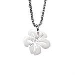 Silver Hibiscus Necklace