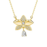 Gold Orchid Necklace