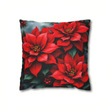 Poinsettia Throw Pillow
