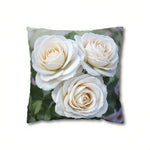 White Flower Throw Pillow