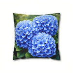 Blue Hydrangea Throw Pillow