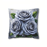 Gray Flower Pillow (Throw)