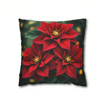 Poinsettia Christmas Pillow