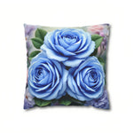 Blue Rose Pillow (Throw)