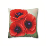Red Poppy Throw Pillow