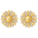 14k Gold Daisy Earrings