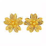 14k Gold Flower Earrings