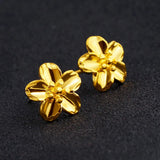 14k Gold Flower Stud Earring